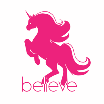 Aufkleber "Einhorn/Believe", 10er Set