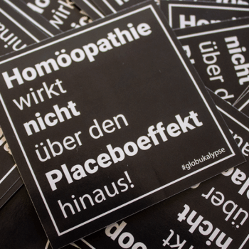 Aufkleber “Placeboeffekt”, schwarz (einzeln/Anzahl frei wählbar)