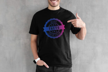"Make Facts Great Again" T-Shirt (Unisex, schwarz, Farbverlauf) - Bio-Baumwolle/vegan/fairtrade