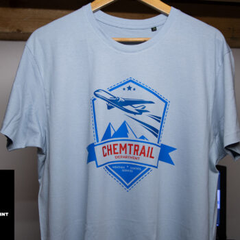 "Chemtrail Department" T-Shirt - hellblau (Unisex, organic, vegan, fairtrade)