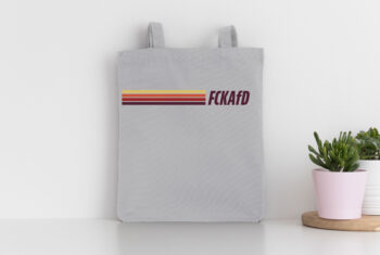 „FCKAfD“ Shopping Bag, grau