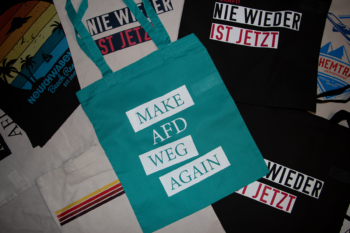 „MAKE AFD WEG AGAIN“ Shopping Bag, (türkis)