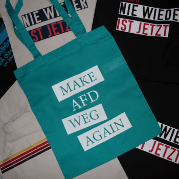 „MAKE AFD WEG AGAIN“ Shopping Bag, (türkis)