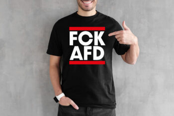 "FCKAFD" T-Shirt - schwarz (Unisex/Organic/FairTrade/ÖkoTex)