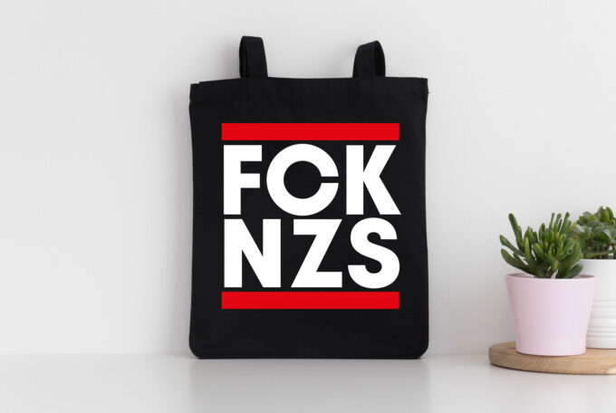 „FCKNZS“ Shopping Bag (schwarz)