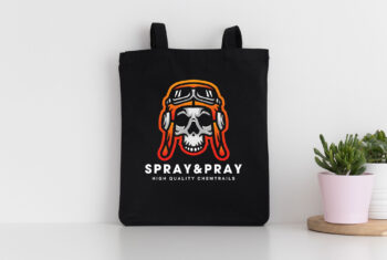 „Spray & Pray“ Shopping Bag (schwarz)