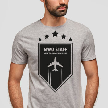 "NWO Staff" T-Shirt - Heather Grey (Unisex/Organic/FairTrade/ÖkoTex)